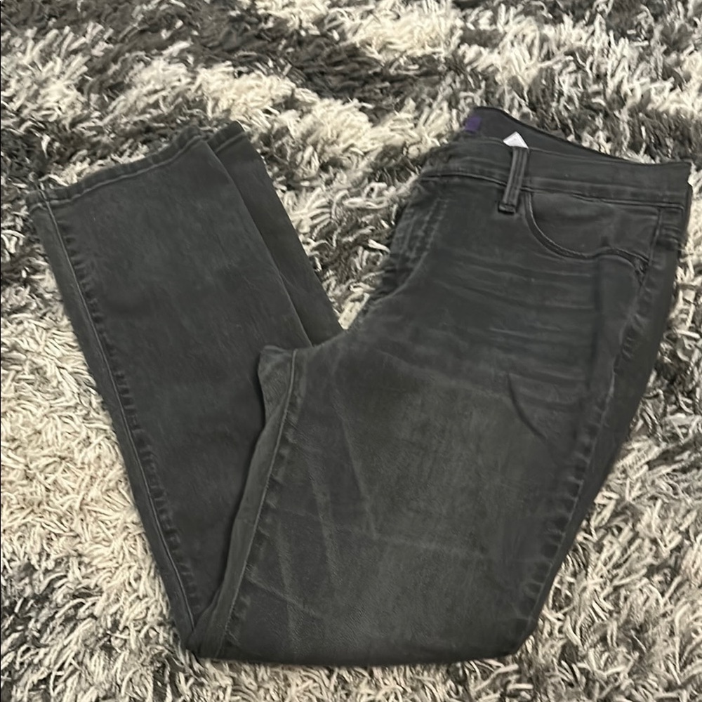 NYDJ Gray Straight Leg Jeans with Smooth Finish